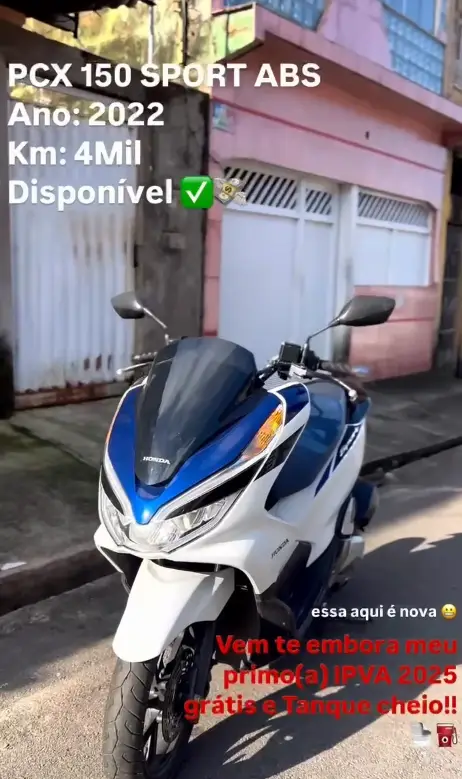 Carro Honda PCX 150 2022 ABS