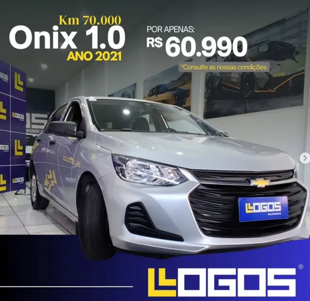 Carro Chevrolet Onix 2021 LT 1.0 (Flex)