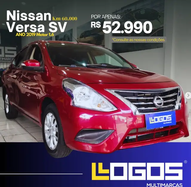 Carro Nissan Versa 2019 1.6 16V SV FlexStart CVT (Flex)