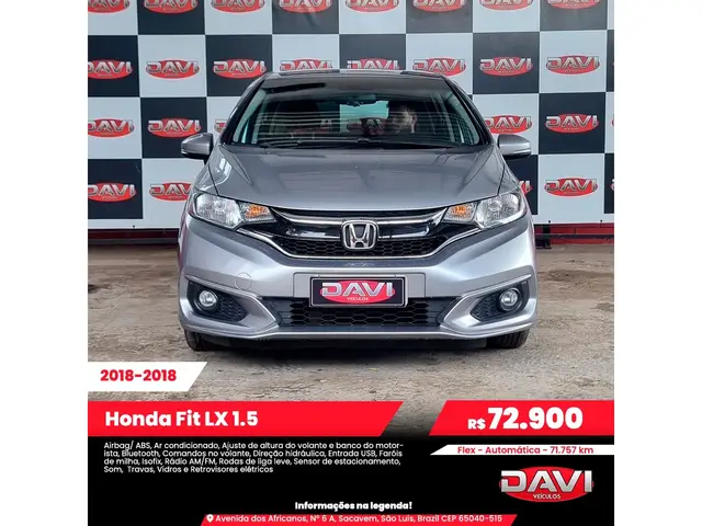 Carro Honda Fit 2018 1.5 16v LX CVT (Flex)