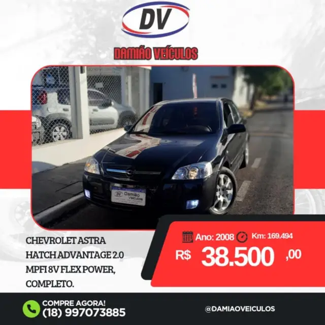Carro Chevrolet Astra Hatch 2008 Advantage 2.0 (Flex)
