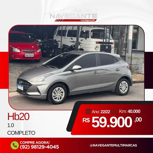 Carro Hyundai HB20 2022 Vision 1.0