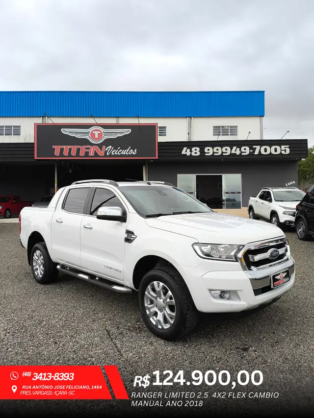 Carro Ford Ranger Cabine Dupla 2018 Ranger 2.5 Limited CD Mod Center (Flex)