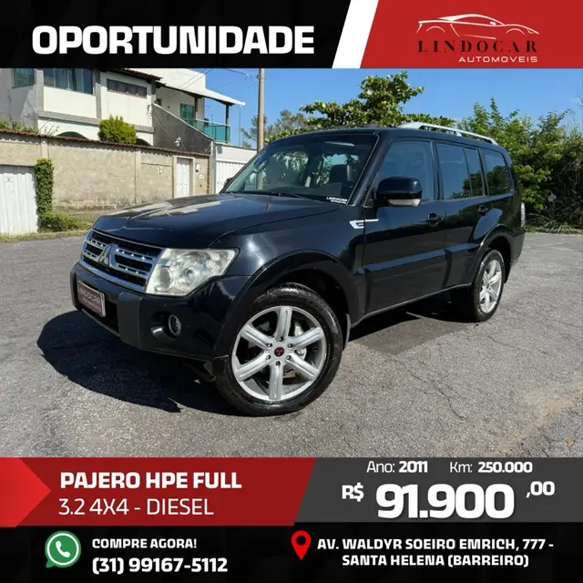 Carro Mitsubishi Pajero Full 2011 3.2 DI-D 3D HPE 4WD