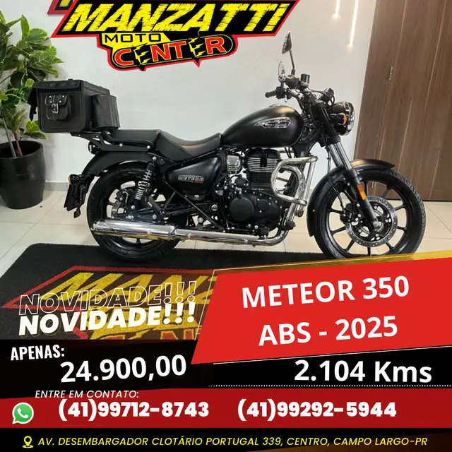 Carro Royal Enfield Meteor 350 2025 Stellar Black