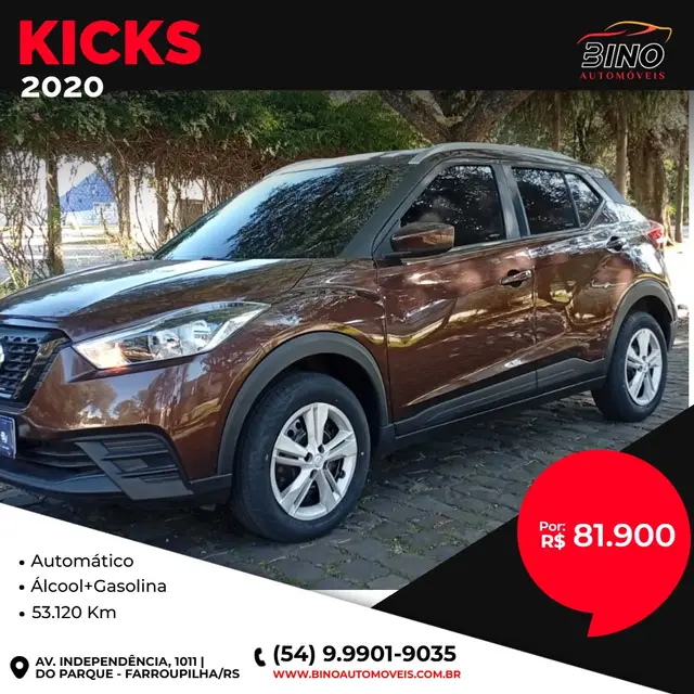Carro Nissan Kicks 2020 1.6 S Direct CVT (Flex) (PCD)