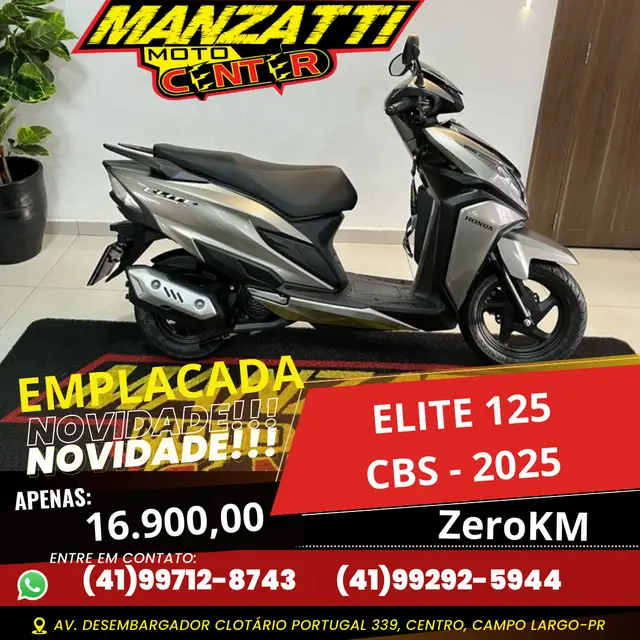 Moto Honda Elite 125 2025 CBS
