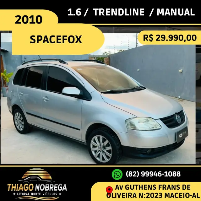 Carro Volkswagen SpaceFox 2010 Plus 1.6 8V (Flex)