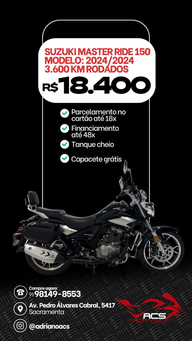 Carro Haojue Master Ride 150 2024 CBS