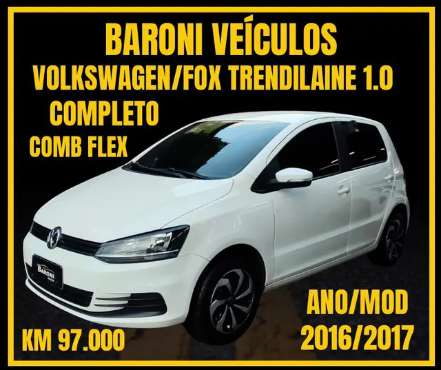 Carro Volkswagen Fox 2017 1.0 MPI Trendline (Flex)