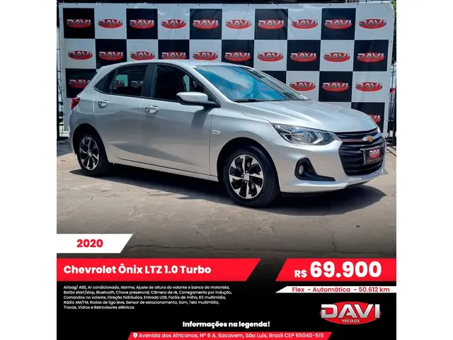 Carro Chevrolet Onix 2020 LTZ 1.0 Turbo (Flex) (Aut)