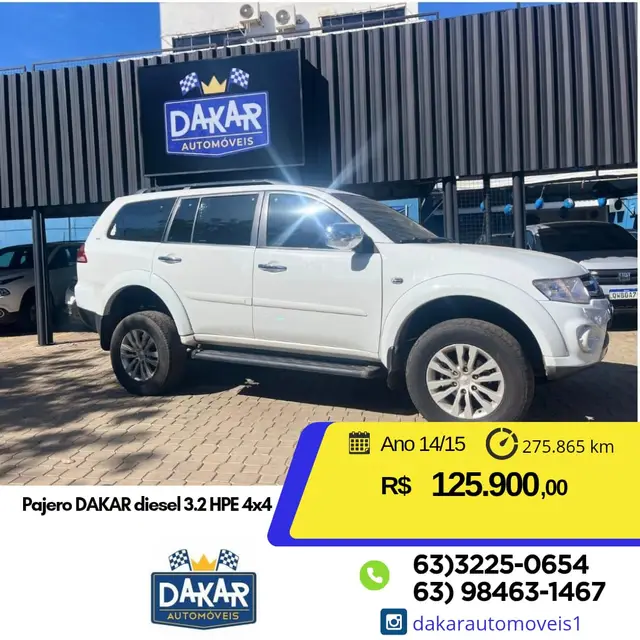 Carro Mitsubishi Pajero Dakar 2015 3.2 HPE 4WD (Aut)