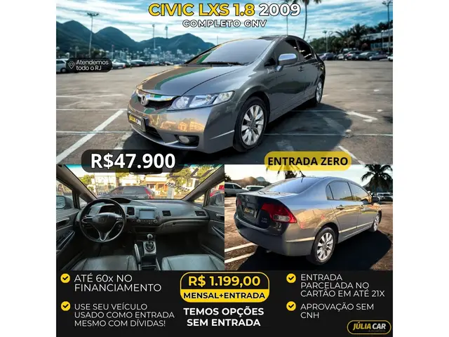 Carro Honda Civic 2009 New  LXS 1.8 16V (Aut) (Flex)