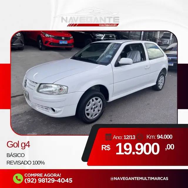 Carro Volkswagen Gol 2013 Novo  1.0 TEC (Flex) 2p