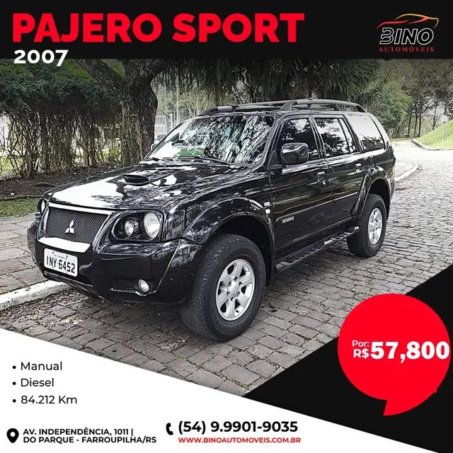 Carro Mitsubishi Pajero Sport 2007 HPE 4x4 2.5 (aut)