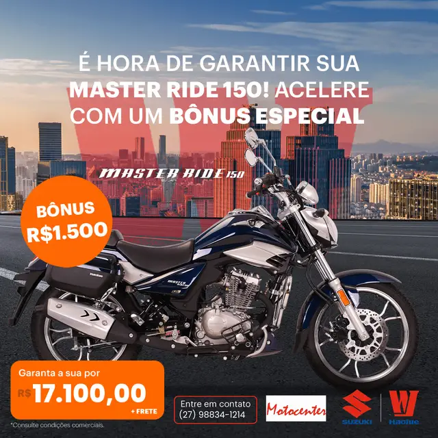 Carro Haojue Master Ride 150 2025 CBS
