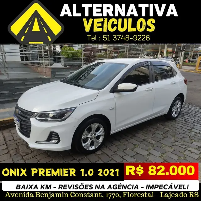 Carro Chevrolet Onix 2021 Premier 1.0 Turbo (Flex) (Aut)