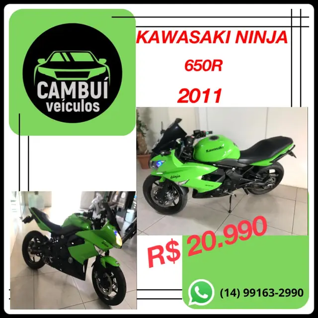 Carro Kawasaki Ninja 2011 650R (ABS)