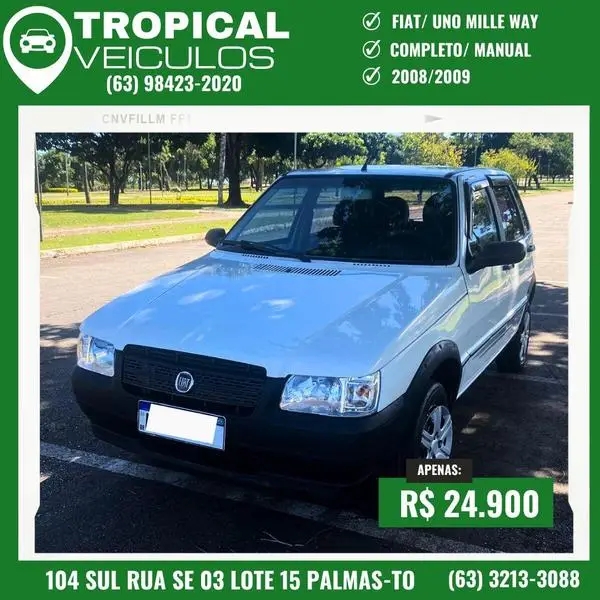 Carro Fiat Uno Mille 2009 Fire Celebration Economy Way 1.0 (Flex) 2p