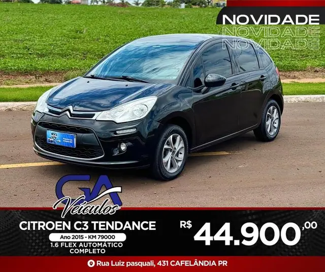 Carro Citroën C3 2015 Tendance 1.6 VTI 120 (Flex) (Aut)