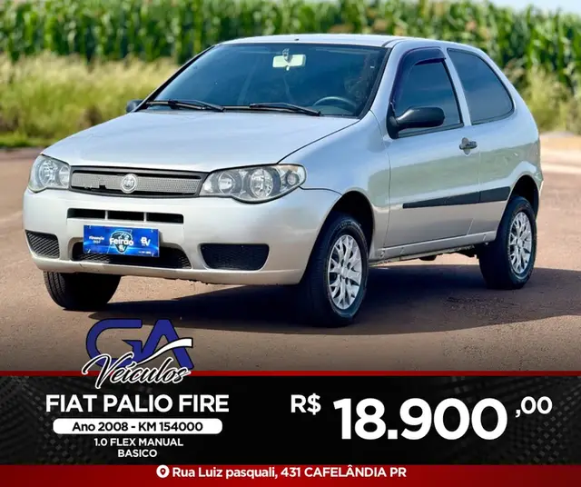 Carro Fiat Palio 2008 Palio 1.0/ Trofeo 1.0 Fire/ Fire Flex 4p