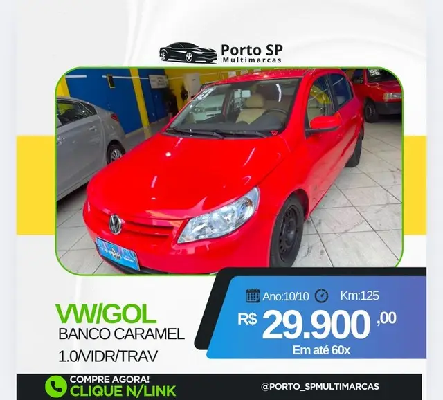 Carro Volkswagen Gol 2010 1.0 (G5) (Flex)