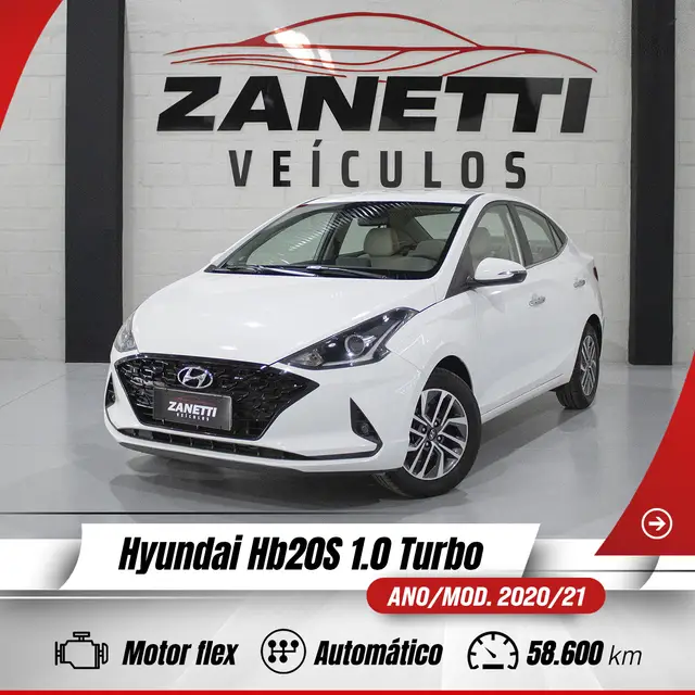 Carro Hyundai HB20S 2021 1.0 Diamond Plus Turbo (Aut) (Flex)