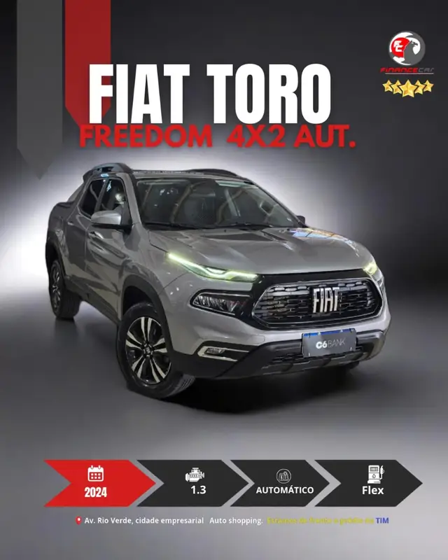 Carro Fiat Toro 2024 Freedom 1.3 Turbo 270
