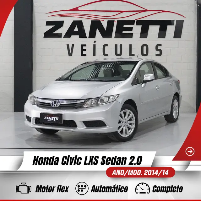 Carro Honda Civic 2014 LXS 1.8 i-VTEC (Aut) (Flex)