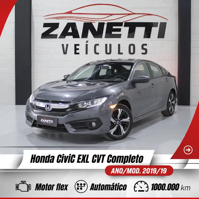 Carro Honda Civic 2019 EXL 2.0 i-VTEC CVT