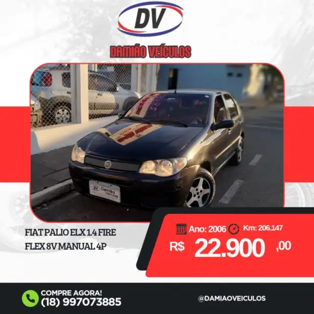 Carro Fiat Palio 2006 ELX 1.4 (Flex)