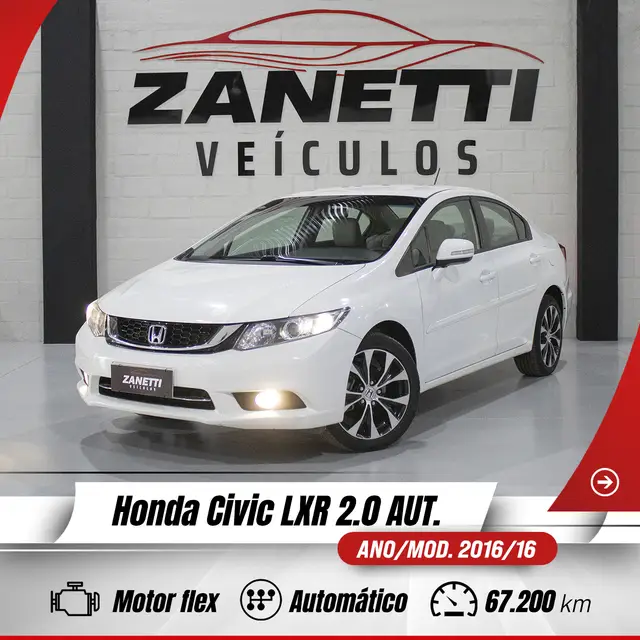 Carro Honda Civic 2016 LXR 2.0 i-VTEC (Aut) (Flex)