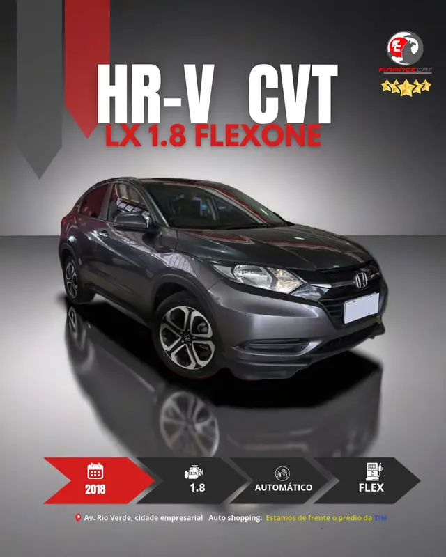 Carro Honda HR-V 2018 LX CVT 1.8 I-VTEC FlexOne