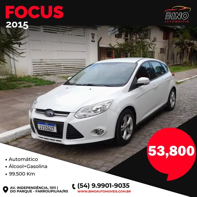 Carro Ford Focus Hatch 2015 SE 1.6 16V TiVCT PowerShift