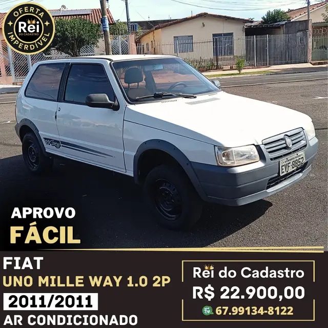 Carro Fiat Uno Mille 2011 Fire Economy Way 1.0 (Flex) 2p