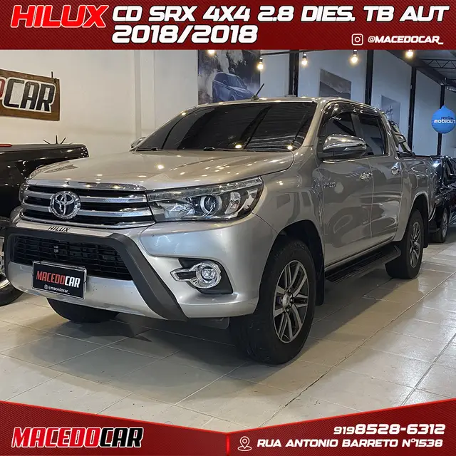 Carro Toyota Hilux Cabine Dupla 2018 Hilux 2.8 16v TDI SRV CD 4x4 (Aut)