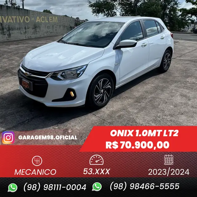 Carro Chevrolet Onix 2024 LT 1.0 Turbo