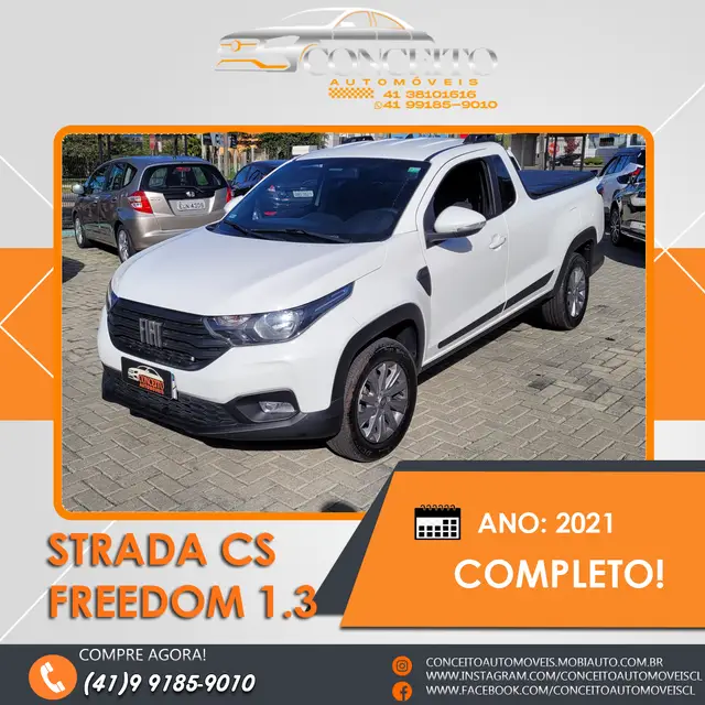 Carro Fiat Strada 2021 Freedom 1.3 CS Plus (Flex)
