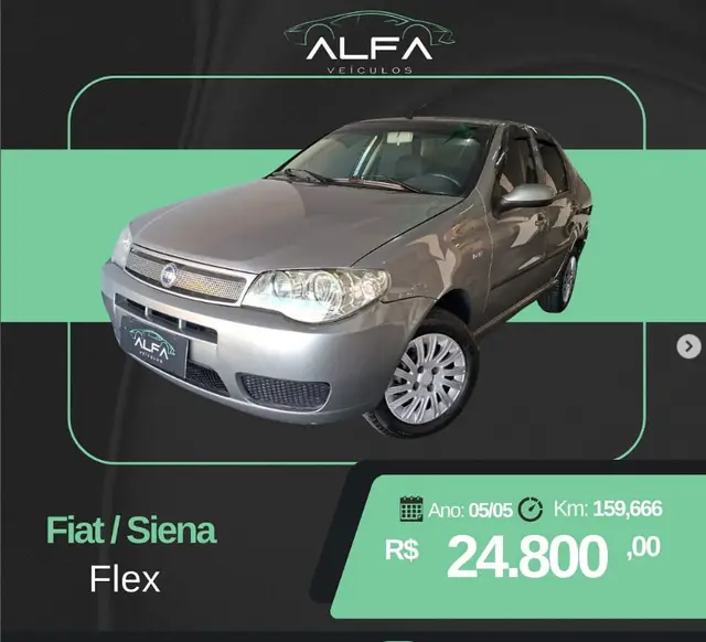 Carro Fiat Siena 2005 ELX 1.3 8V (Flex)