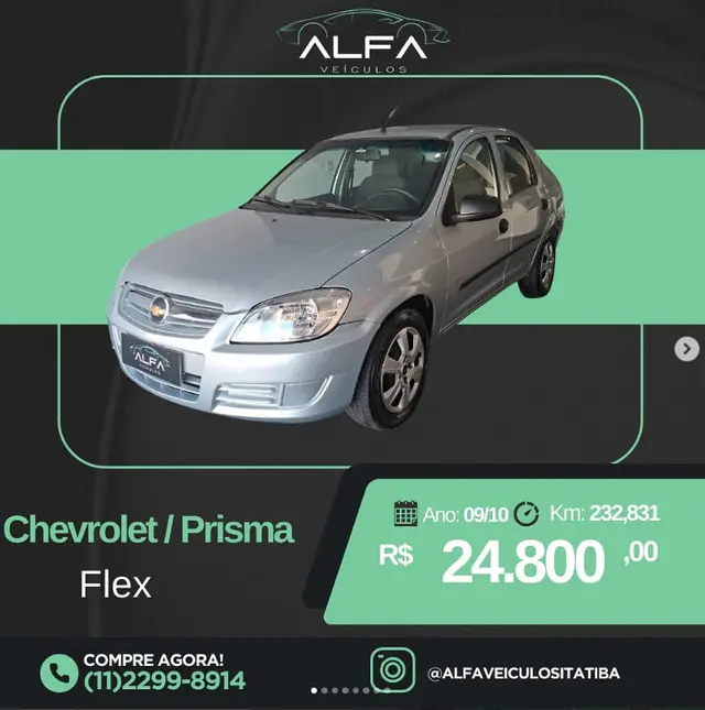 Carro Chevrolet Prisma 2010 Joy 1.0 (Flex)