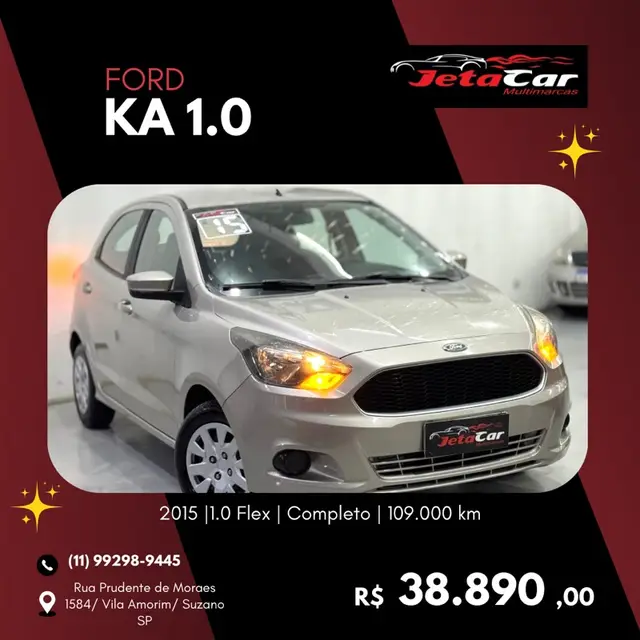 Carro Ford Ka 2015 SE 1.0 (Flex)