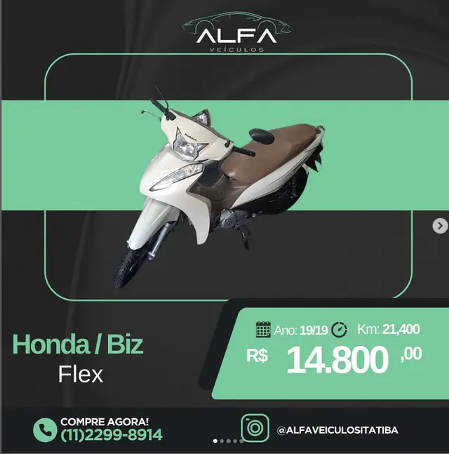 Carro Honda Biz 125i 2019 Flex