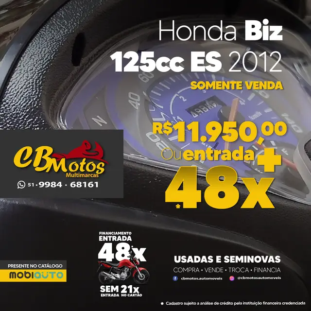 Carro Honda Biz 125 2012 ES