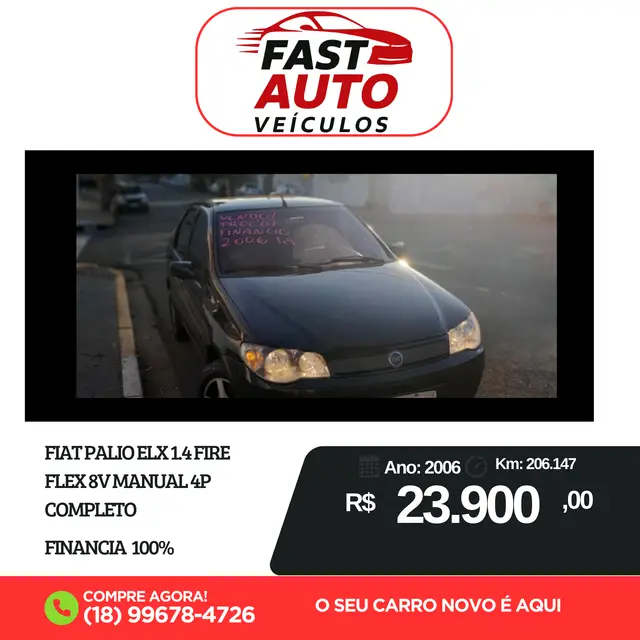 Carro Fiat Palio 2006 ELX 1.4 (Flex)