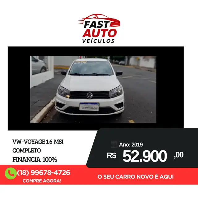 Carro Volkswagen Voyage 2019 1.6 MSI 8V (Flex)