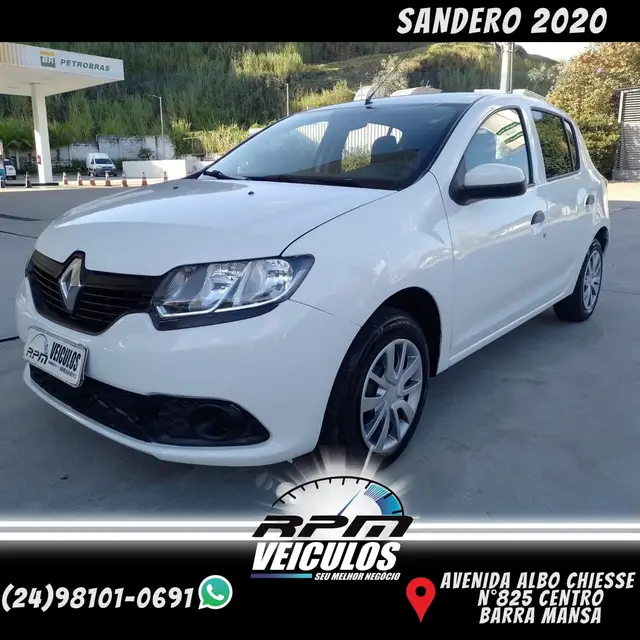 Carro Renault Sandero 2020 Authentique 1.0 (Flex)