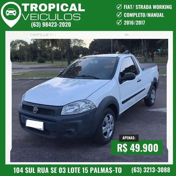 Carro Fiat Strada 2017 Adv. Ext./ Ext.1.8 LOCKER Flex CE