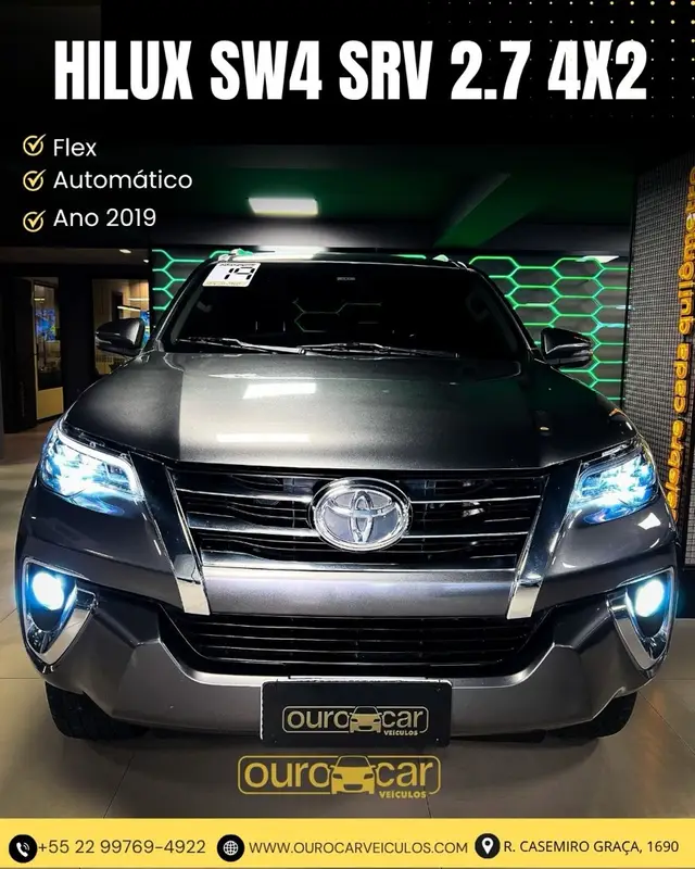 Carro Toyota SW4 2019 2.7 SRV 7L 4x2 (Aut) (Flex)