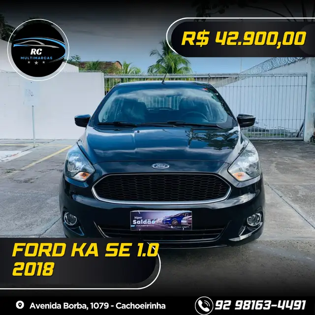 Carro Ford Ka 2018 1.0 SE Plus (Flex)