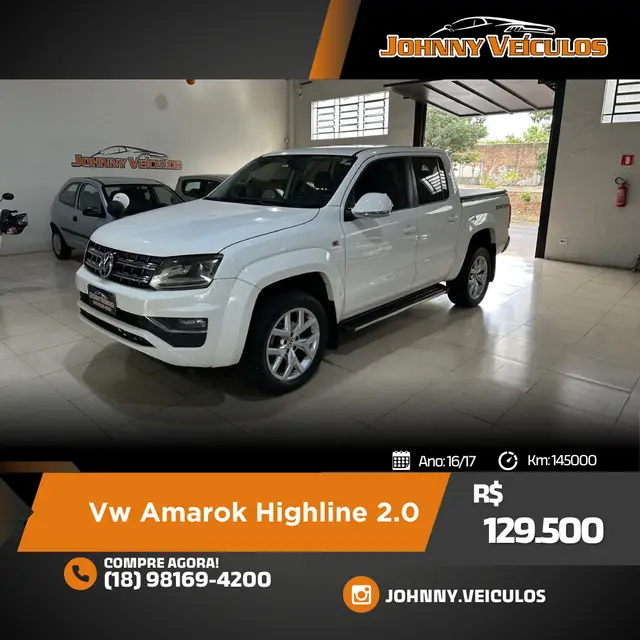 Carro Volkswagen Amarok 2017 2.0 CD 4x4 TDi Highline (Aut)